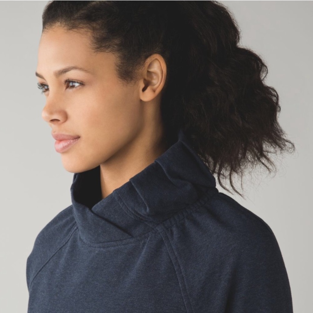 Lululemon After All Pullover, Heathered Naval Blue, NWOT - Picture 4 of 8